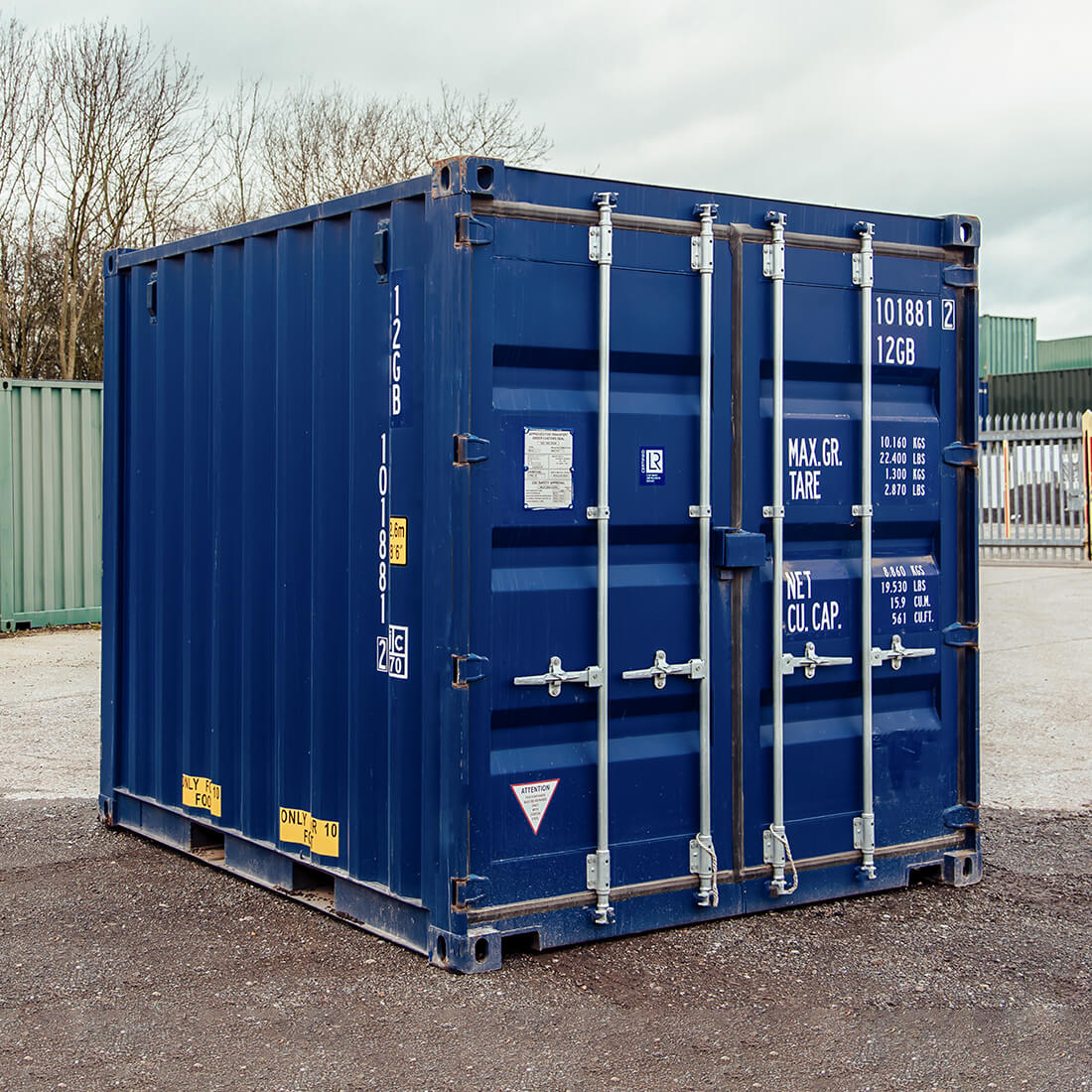 Square container in yard