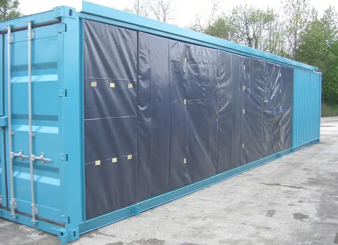 Sky blue 40ft container plastic covering