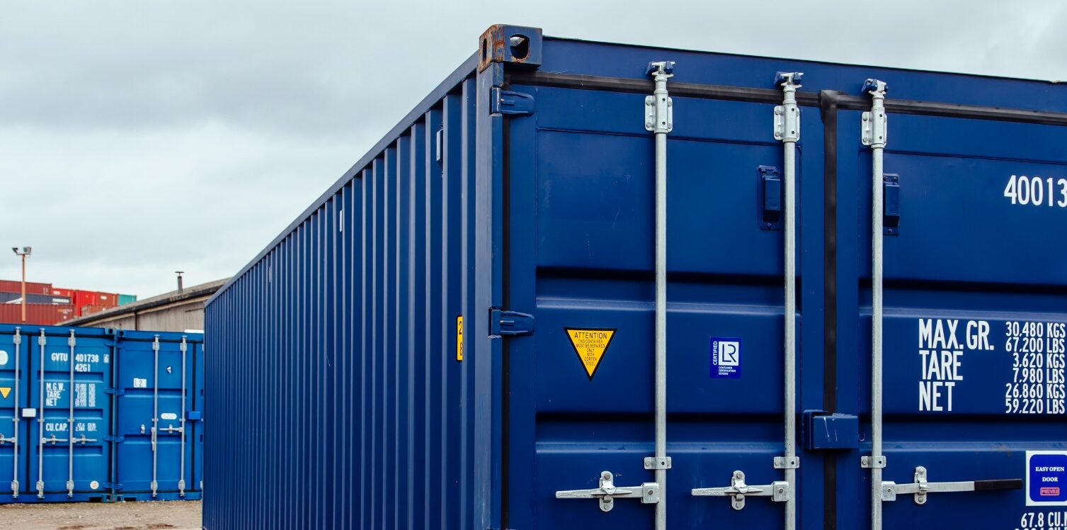 Blue container top