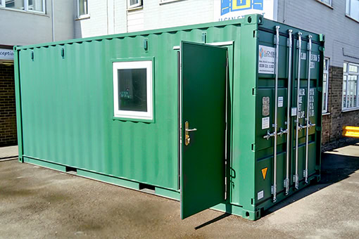 20ft Office with UPVC Top Hinged Windows