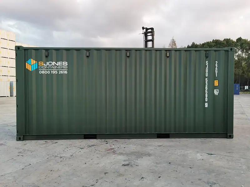 20ft 4 bar single trip container in RAL6007