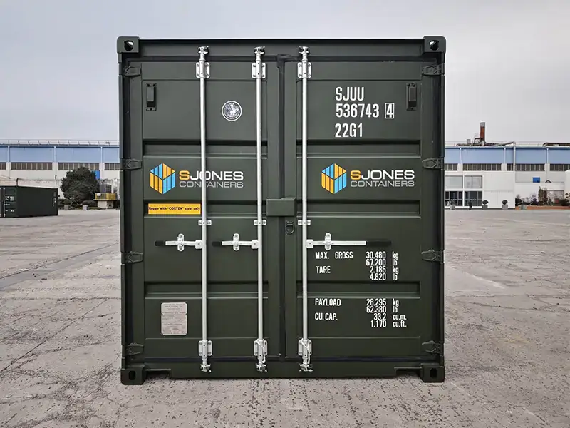 20ft 3 bar single trip container in RAL6007